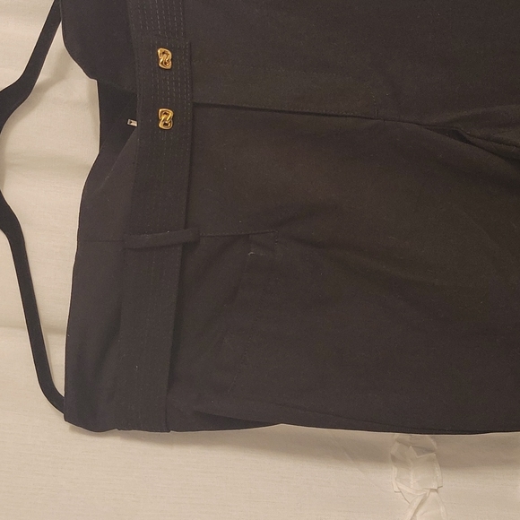 Zara black dress pants gold belt - Picture 2 of 5